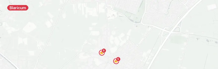 Kaart van Dakbrand Bierwegpaadje Blaricum snel onder controle
