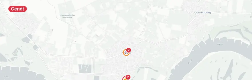 Kaart van Persoon in drijfzand Waaldijk Gendt
