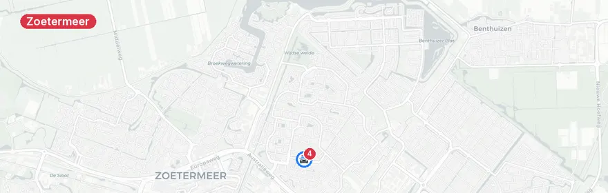 Kaart van Verkeersongeval met letsel Vissendreef Zoetermeer