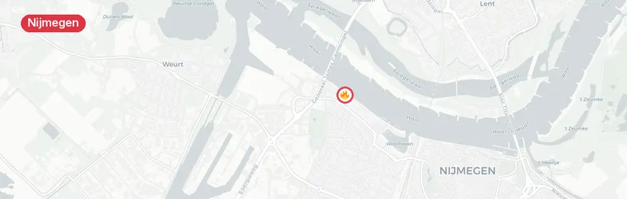 Kaart van Middelbrand Schependomlaan Nijmegen