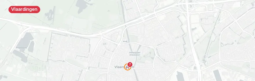 Kaart van Reanimatie Liesveld Vlaardingen, traumahelikopter ingezet