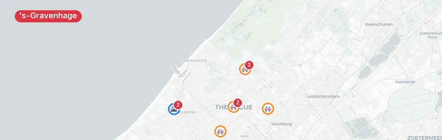 Kaart van Verkeersongeval Laan van Nieuw-Oost-Indië, Den Haag
