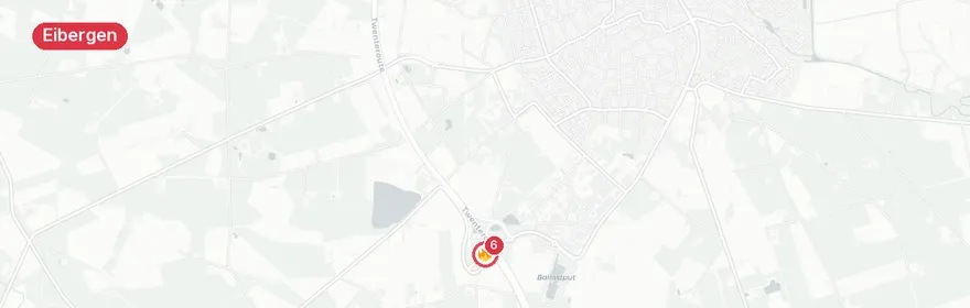 Kaart van Industriebrand Saint Gobain Groenloseweg Eibergen