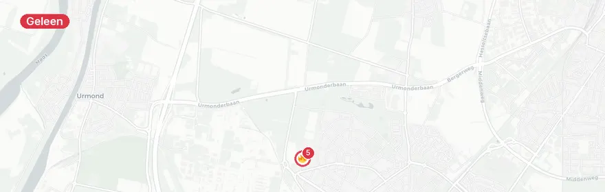 Kaart van Middelbrand Meidoornstraat Geleen