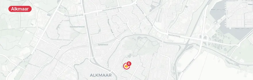 Kaart van Grote brand flatwoning Maasstraat Alkmaar