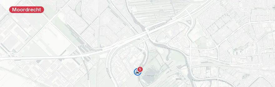 Kaart van Verkeersongeval met letsel Centrumbaan Moordrecht