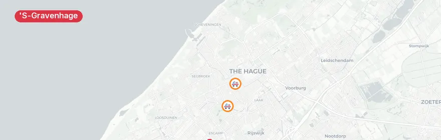 Kaart van Gasluchtmelding Vrederustlaan, Den Haag
