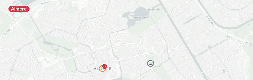 Kaart van Fietser aangereden Boomgaardweg Almere