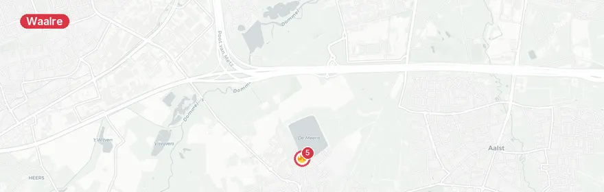 Kaart van Woningbrand op Hooghbeemd Waalre