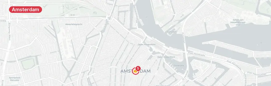 Kaart van Verkeersongeval met letsel A10 Ringweg-Oost Amsterdam
