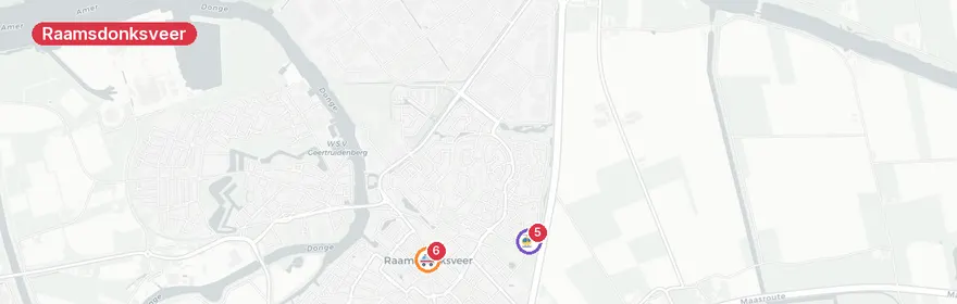 Kaart van Spoedeisend medisch incident Hertogshoef, Raamsdonksveer