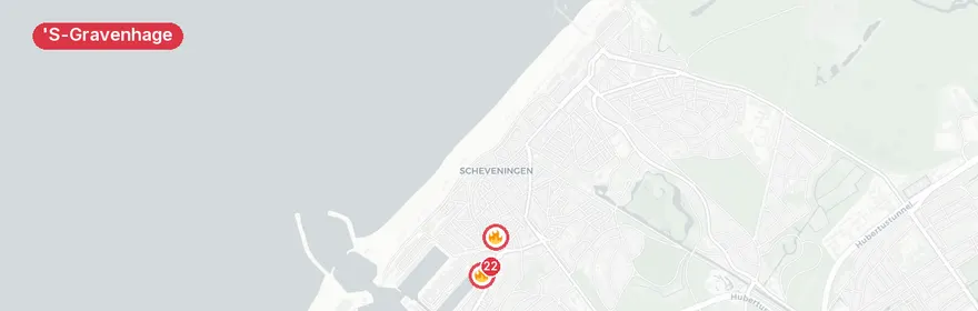 Kaart van Grote brand Schokkerweg Den Haag