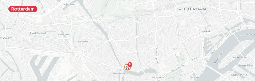 Kaart van Reanimatie Duyststraat Rotterdam, traumahelikopter gealar...
