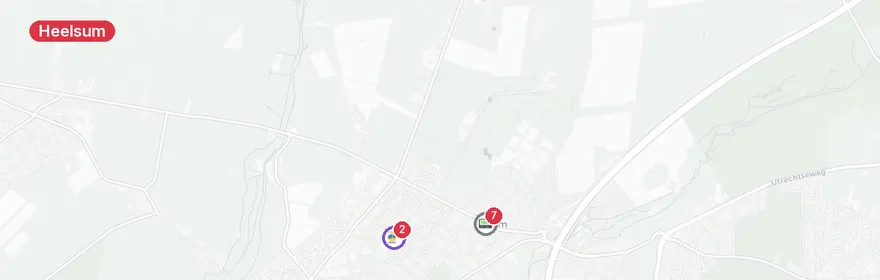 Kaart van Aanrijding met letsel N225 bij Heelsum