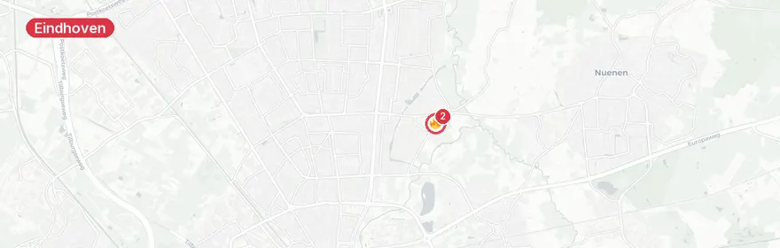 Kaart van Brandgerucht Nuenenseweg Eindhoven