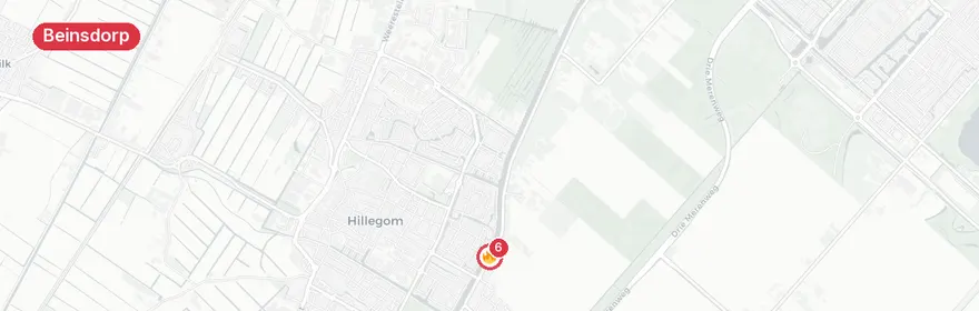 Kaart van Grote akkerbrand Hillegommerdijk Beinsdorp