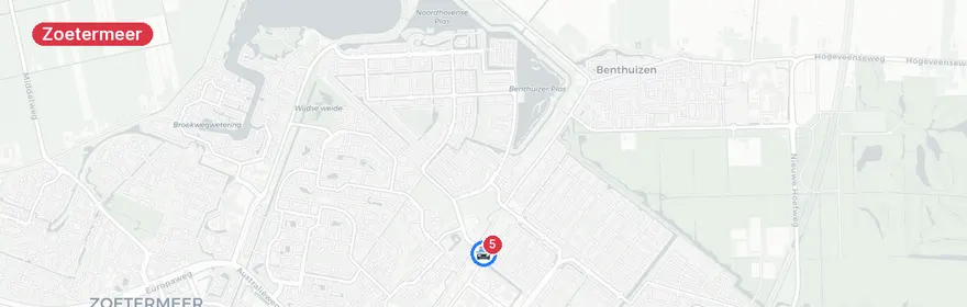 Kaart van Verkeersongeval met letsel Edisonstraat Zoetermeer