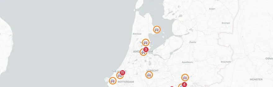 Kaart van Grote brand Aart van der Leeuwlaan, Delft