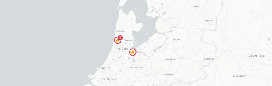 Kaart van Middelbrand Beneluxlaan Heemskerk