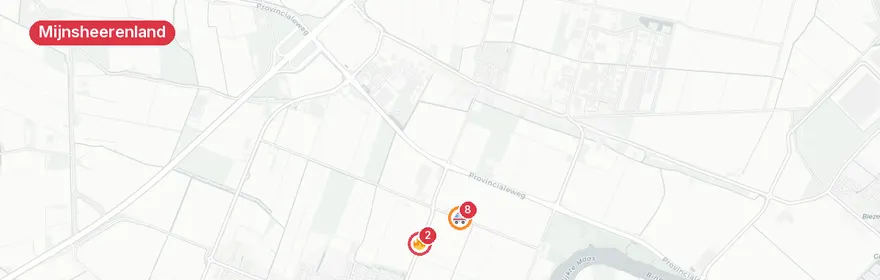 Kaart van Zwaar verkeersongeval Achterweg Mijnsheerenland