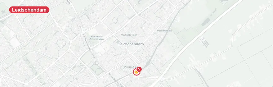 Kaart van Scheepsbrand Delftsekade Leidschendam
