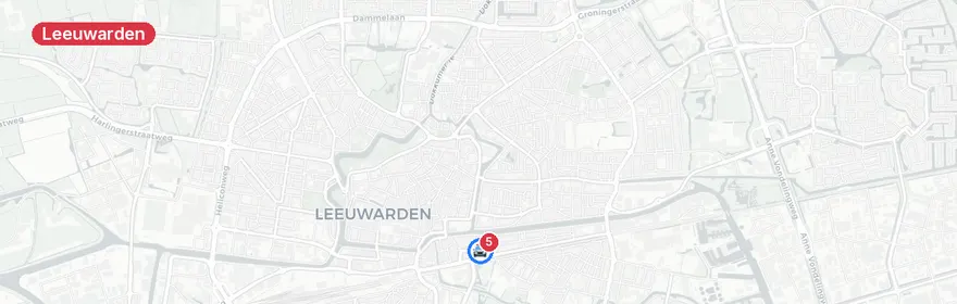 Kaart van Persoon gewond bij treinaanrijding Achter de Hoven Leeuwa...