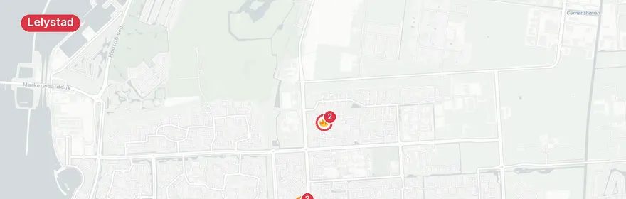 Kaart van Reanimatie Leekerhoek Lelystad