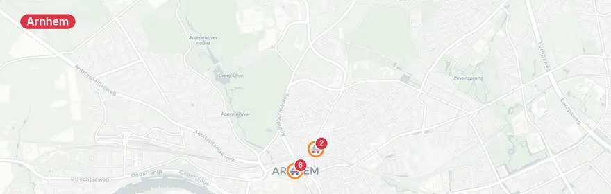 Kaart van Persoon te water Neder-Rijn Arnhem