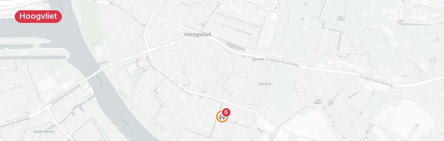 Kaart van Persoon te water Blinkerd Hoogvliet