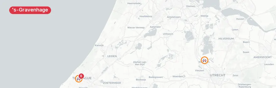 Kaart van Waterongeval Noordzee, meerdere ambulances