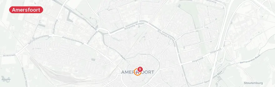 Kaart van Kettingbotsing A28 Amersfoort, zes voertuigen betrokken