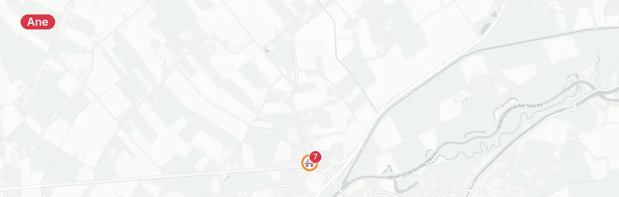Kaart van Meervoudig verkeersongeval N34 Ane met letsel