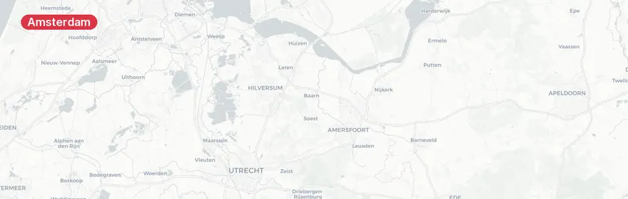 Kaart van Meerdere verkeersongevallen Amsterdam maandagochtend