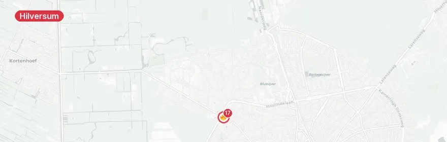 Kaart van Grote brand supermarkt 's-Gravelandseweg Hilversum