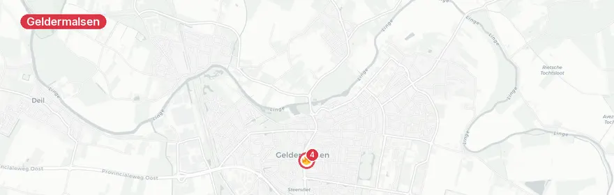 Kaart van Reanimatie Van der Duyn van Maasdamstraat Geldermalsen