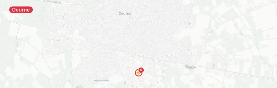 Kaart van Industriebrand Voltstraat Deurne snel onder controle