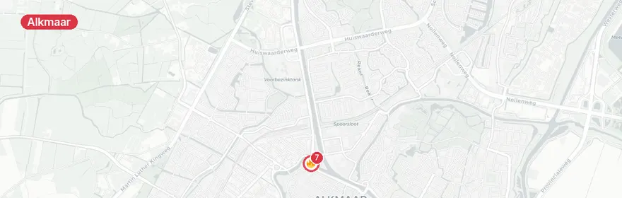 Kaart van Uitslaande woningbrand Molenbuurt Alkmaar