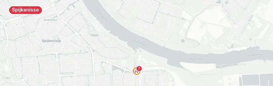 Kaart van Reanimatie Maaswijkweg Spijkenisse, traumahelikopter ingezet