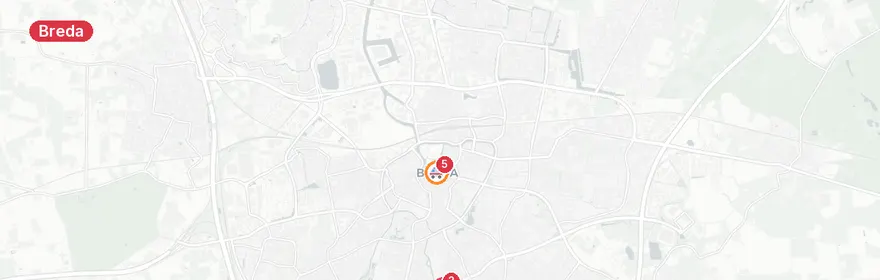 Kaart van Ongeval met letsel Graaf Engelbertlaan Breda