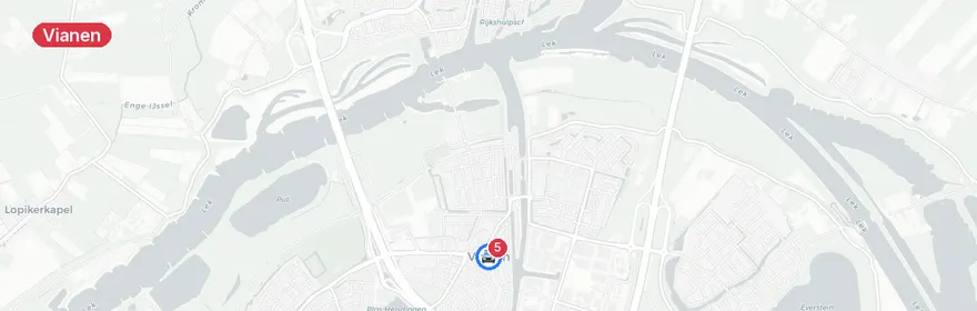 Kaart van Verkeersongeval A27 bij Vianen, meerdere diensten