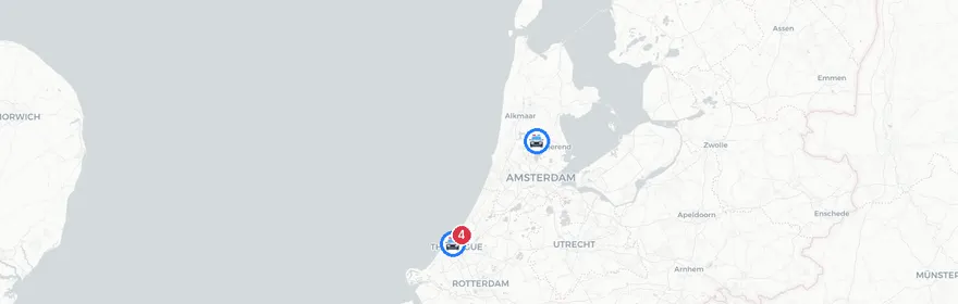 Kaart van Meerdere verkeersongevallen Den Haag