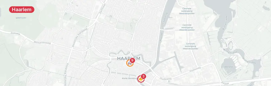 Kaart van Aanrijding met trein op station Haarlem, treinverkeer ond...