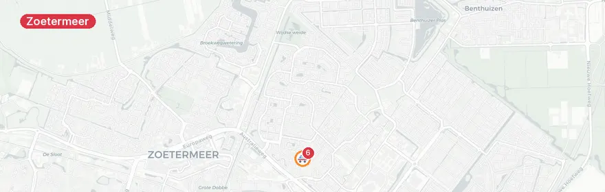 Kaart van Massaongeval Slootdreef, Zoetermeer
