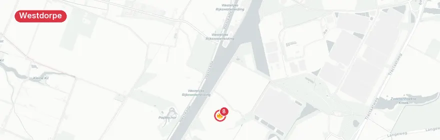 Kaart van Uitslaande brand leegstaande boerderij Autricheweg Westdorpe
