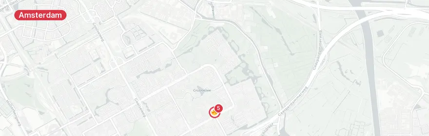 Kaart van Aanrijding met bus op Plein '40-'45 Amsterdam