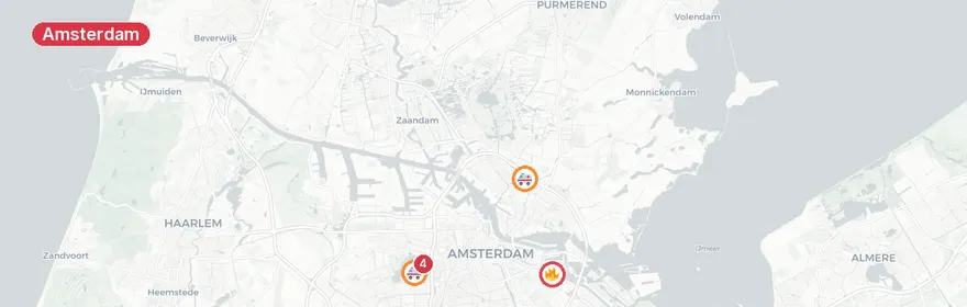 Kaart van Verkeersongeval Johan Huizingalaan Amsterdam