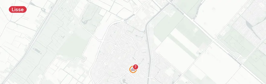 Kaart van Reanimatie Heereweg Lisse, traumahelikopter ingezet