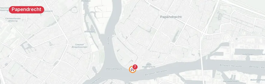 Kaart van Meervoudige ambulance-inzet Merwehoofd, Papendrecht