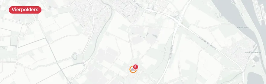 Kaart van Verkeersongeval Krammer, Vierpolders