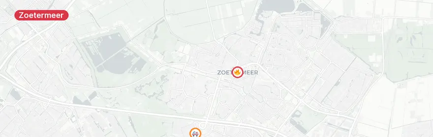 Kaart van Verkehrsongeval Mosgroen Zoetermeer